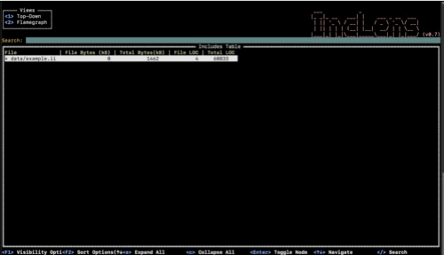 IncLens flamegraph view demo
